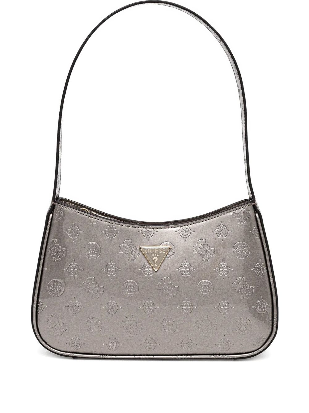 Arnela monogram-debossed shoulder bag - Grey