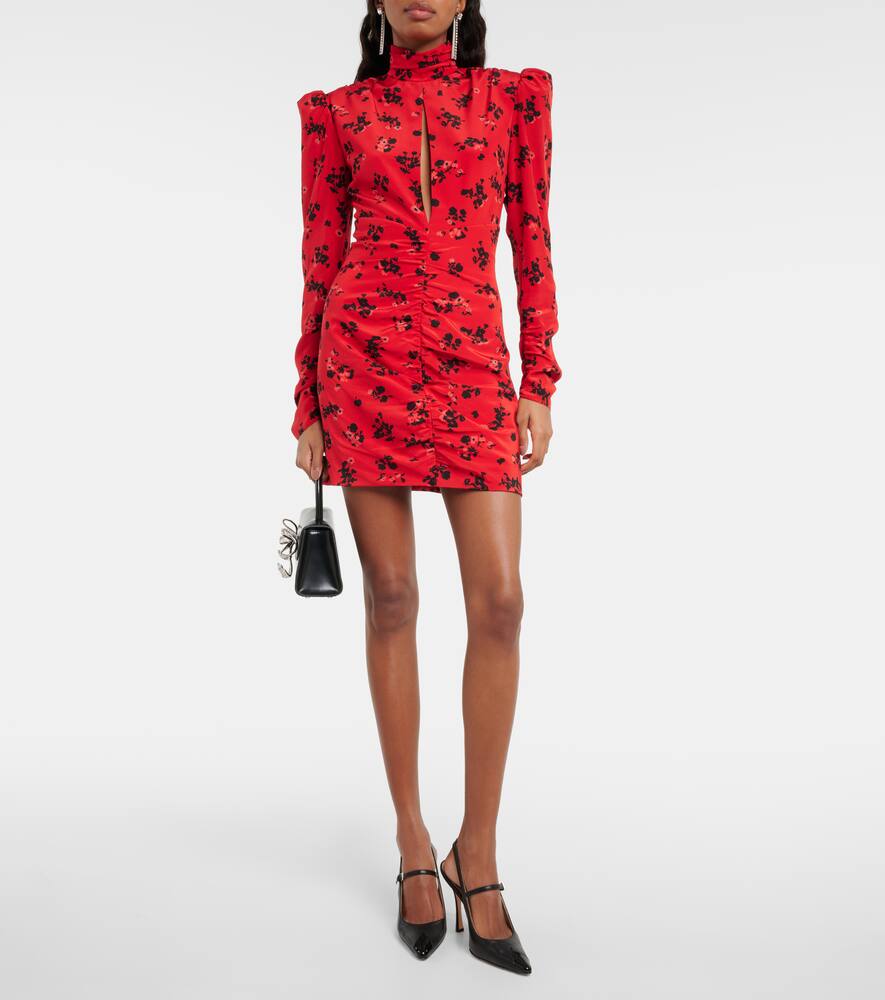 Floral silk minidress