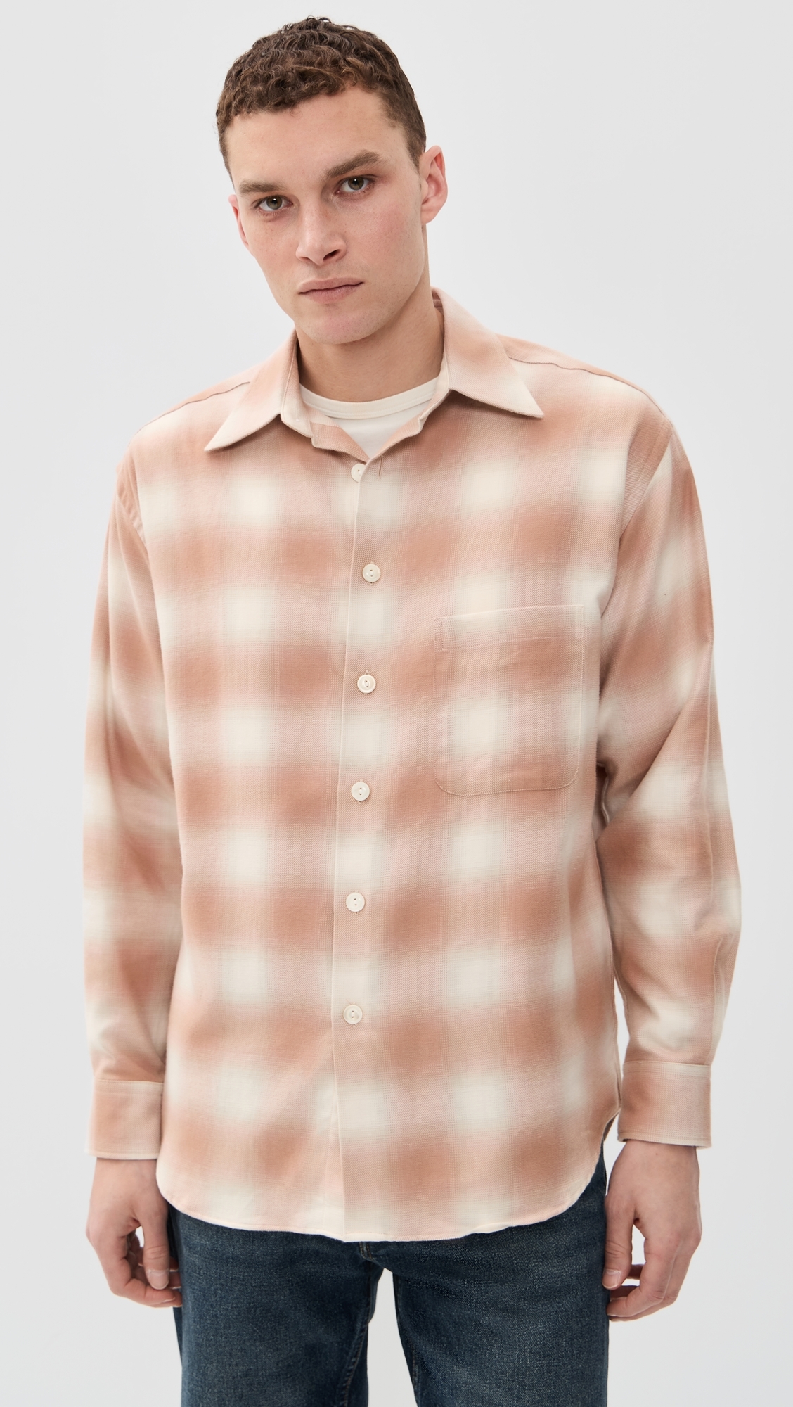 Shadow Flannel Shirt Coral
