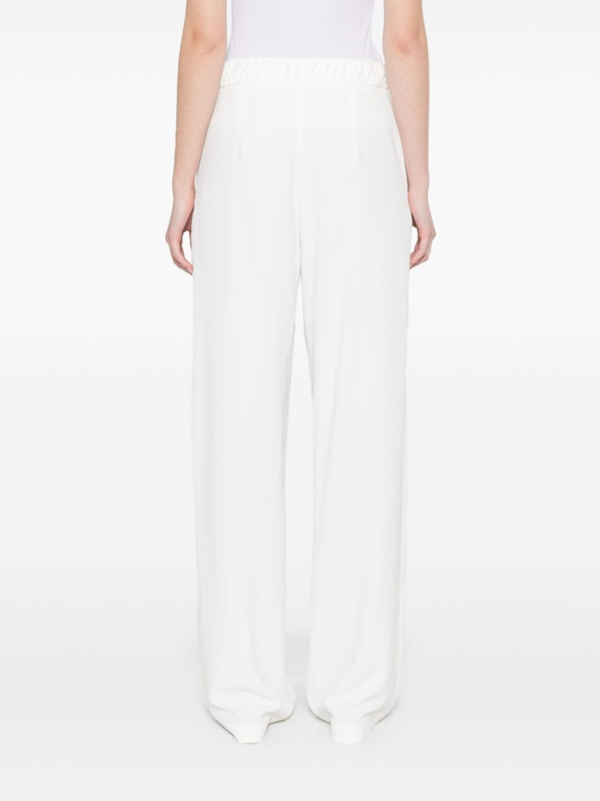 White crepe trousers