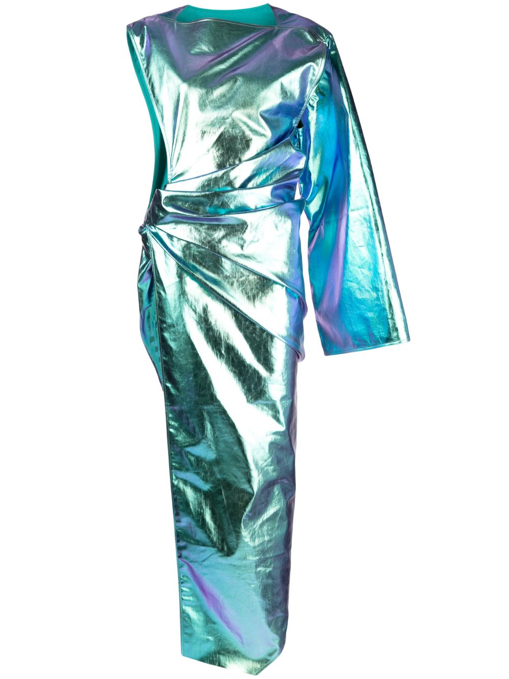 Holographic asymmetric gown - Multicolour