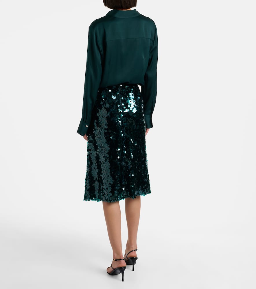 Lucite sequined midi skirt