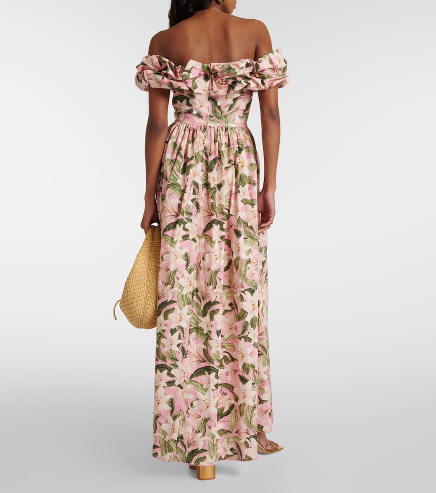 Espliego floral cotton maxi dress
