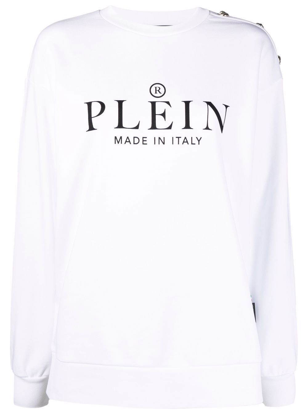 Logo-print crew neck sweatshirt - White