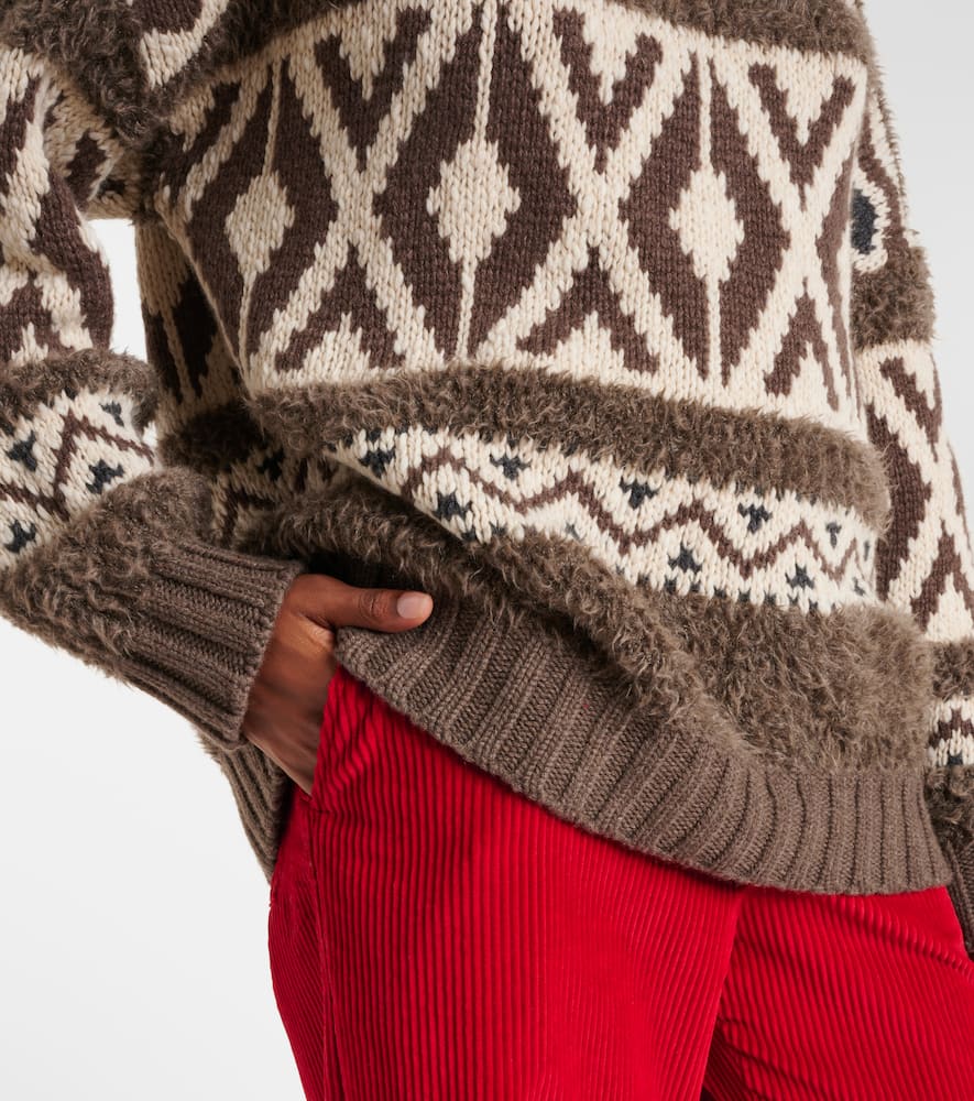 Brunello Cucinelli Wool jacquard turtleneck sweater