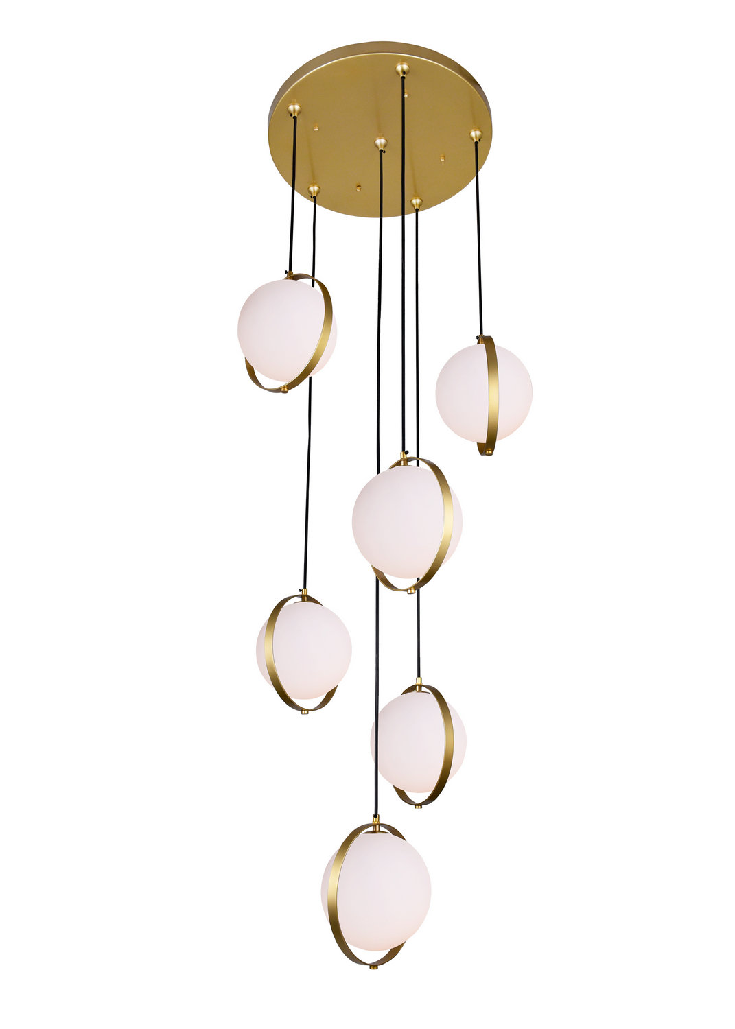 Medallion Gold LED Pendant from the Da Vinci Collection