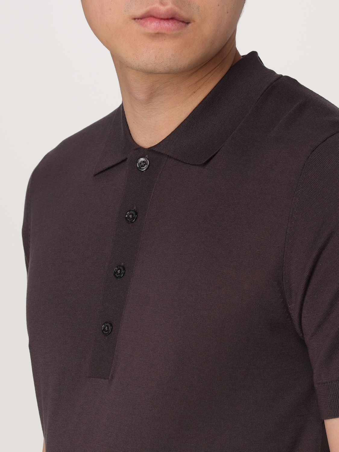 Polo Shirt Men color Brown