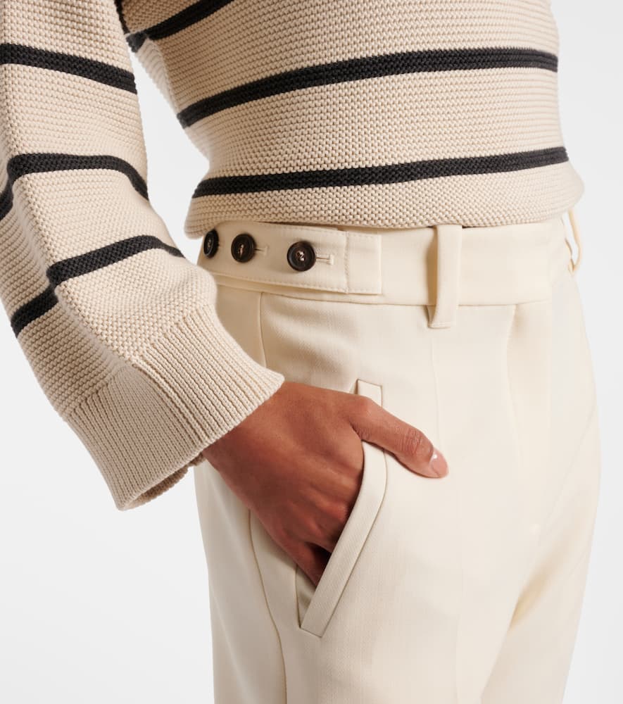 High-rise wide-leg pants