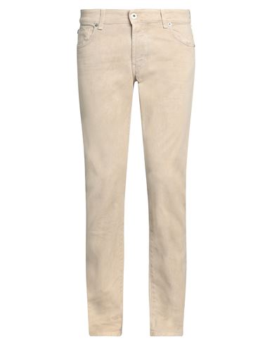 Man Pants Beige Size 31 Cotton, Elastane