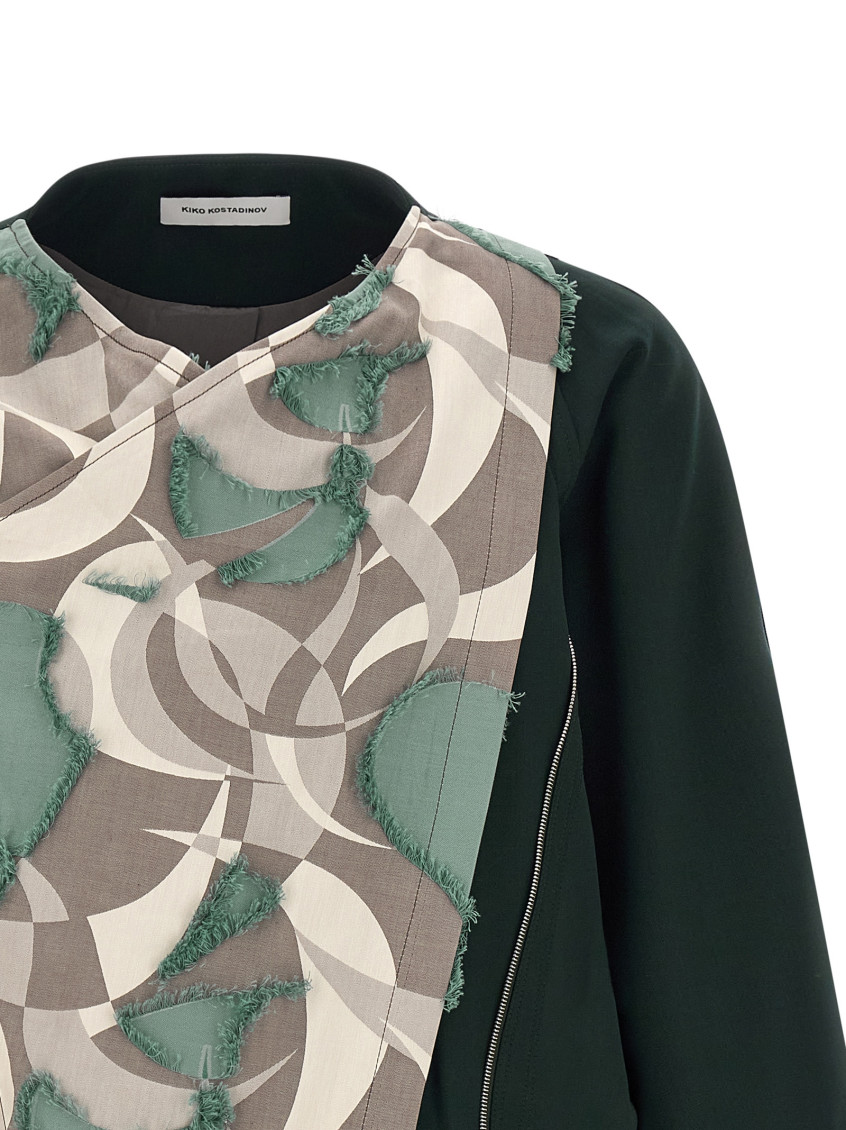 Kiko Kostadinov - csomor knit blouson asymmetric geometric design