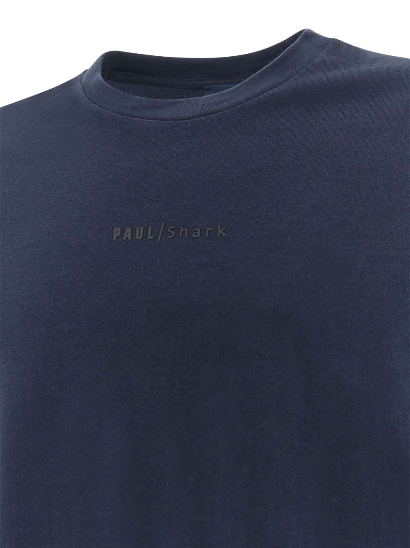 Navy Crewneck Logo T-Shirt