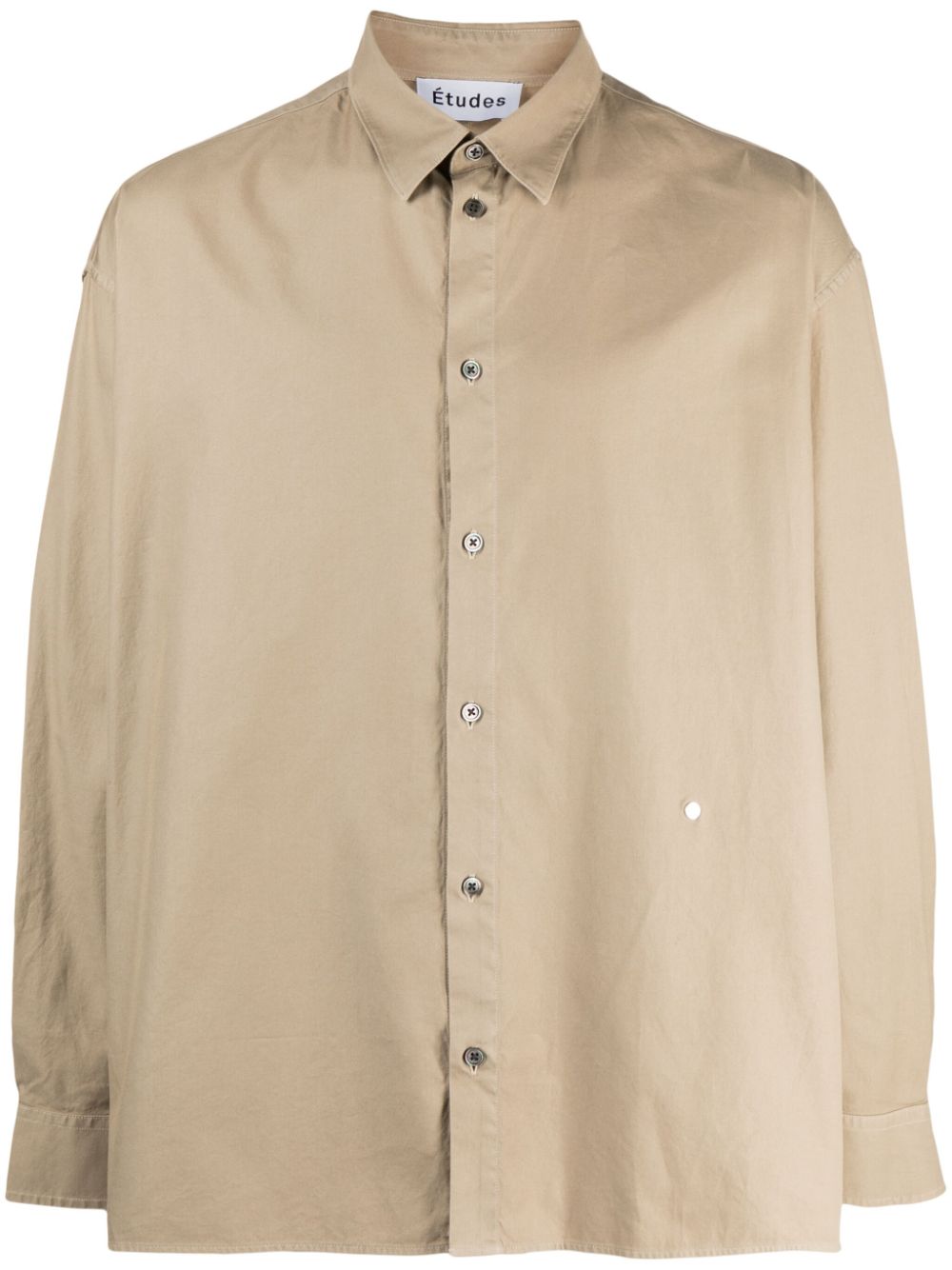 Destroyed Illusion cotton shirt - Brown