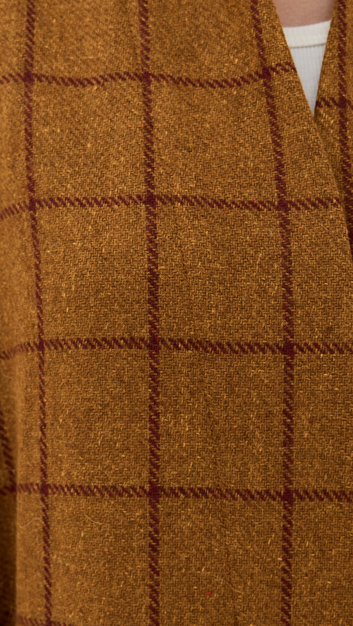 Camel Plaid Maxi Duster Camel One Size