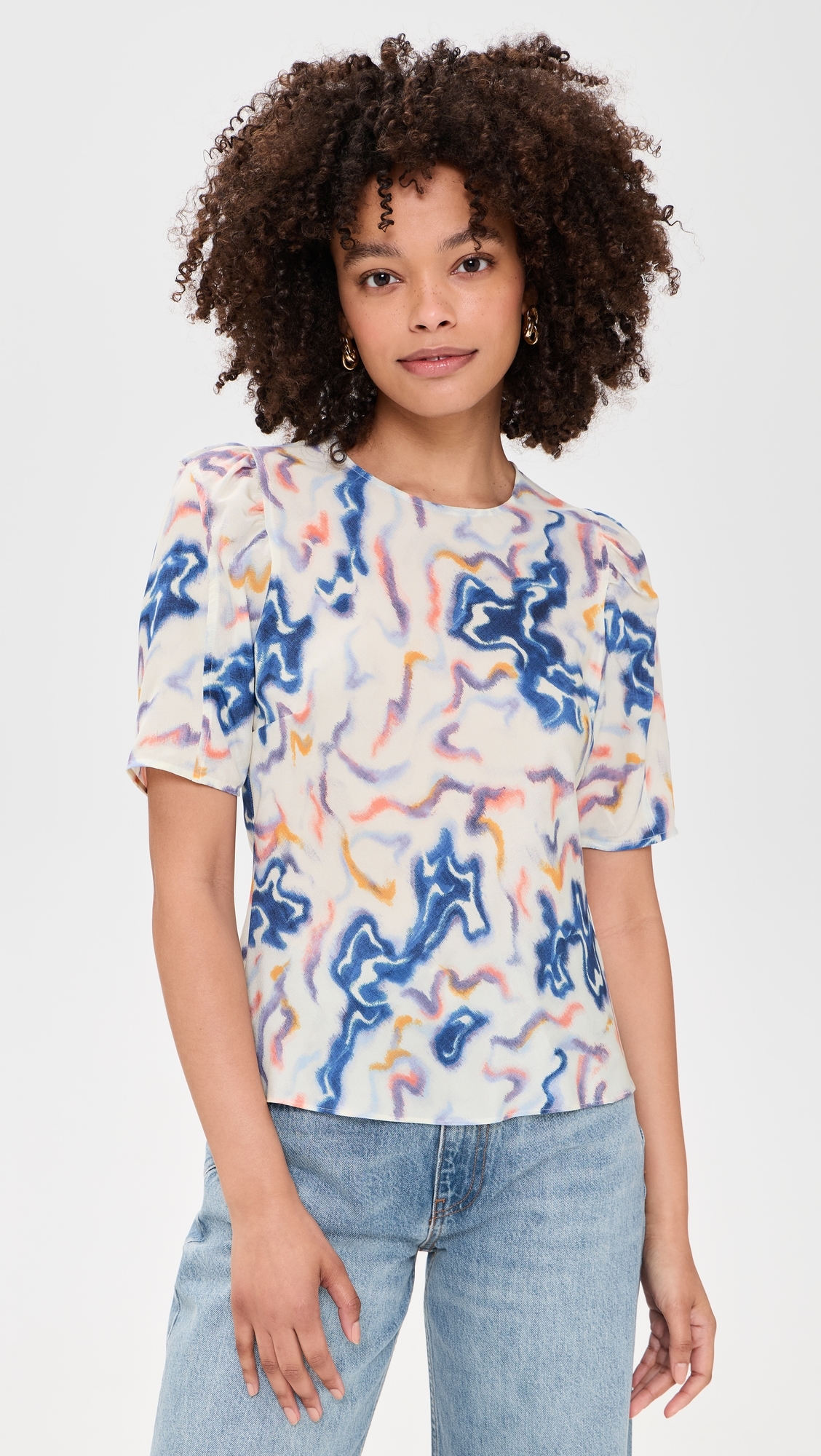 Corine Silk Top Prism