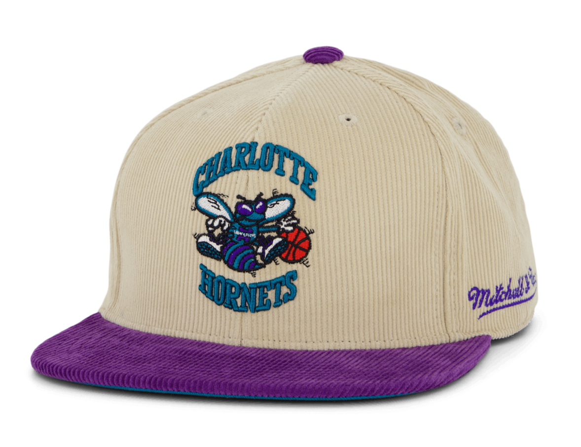 Men's NBA 2 Tone Team Cord Fitted Hwc Hornets Fitted Caps