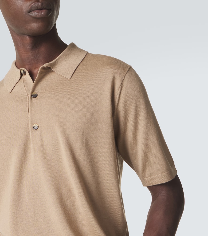 Wool polo shirt