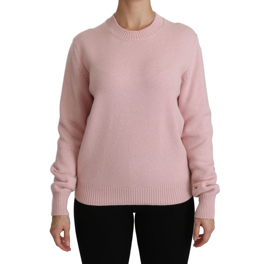 Cashmere Crew Neck Sweater — Pink