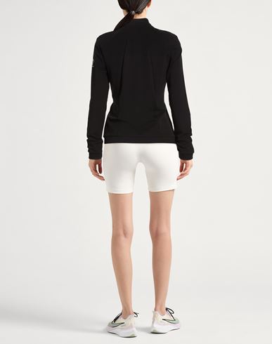 Woman Sweatshirt Black Size M Cotton, Elastane