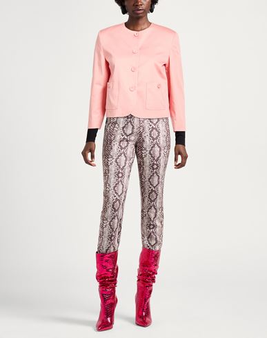 Woman Jacket Salmon pink Size L Cotton, Elastane