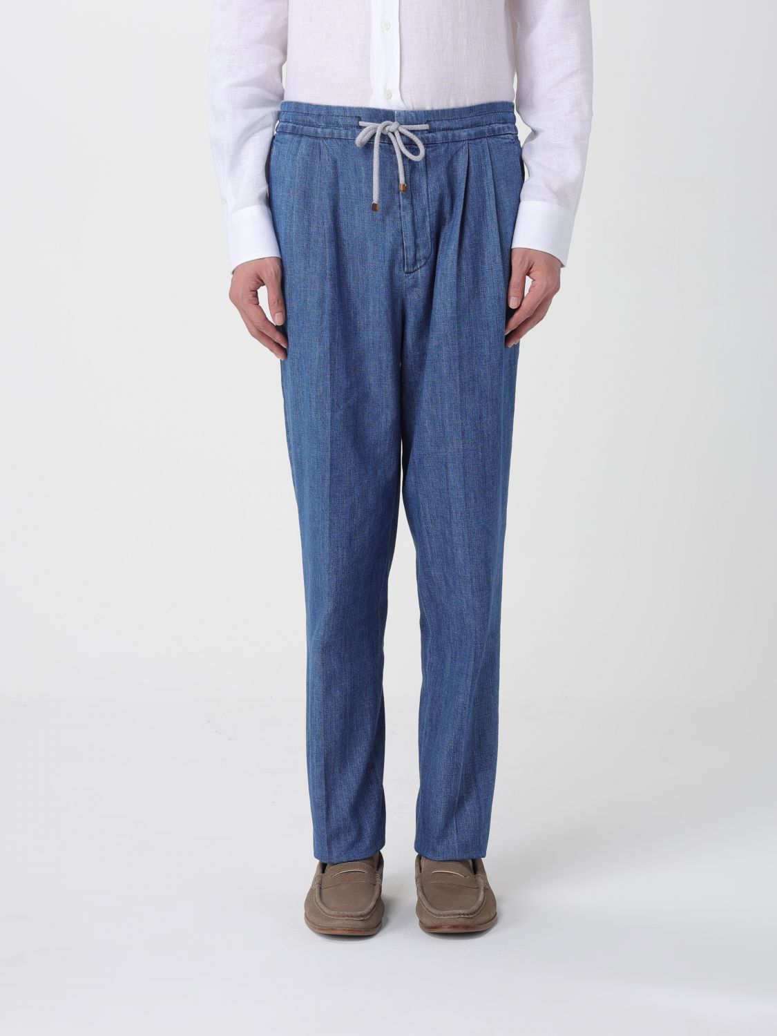 Pants Men color Blue