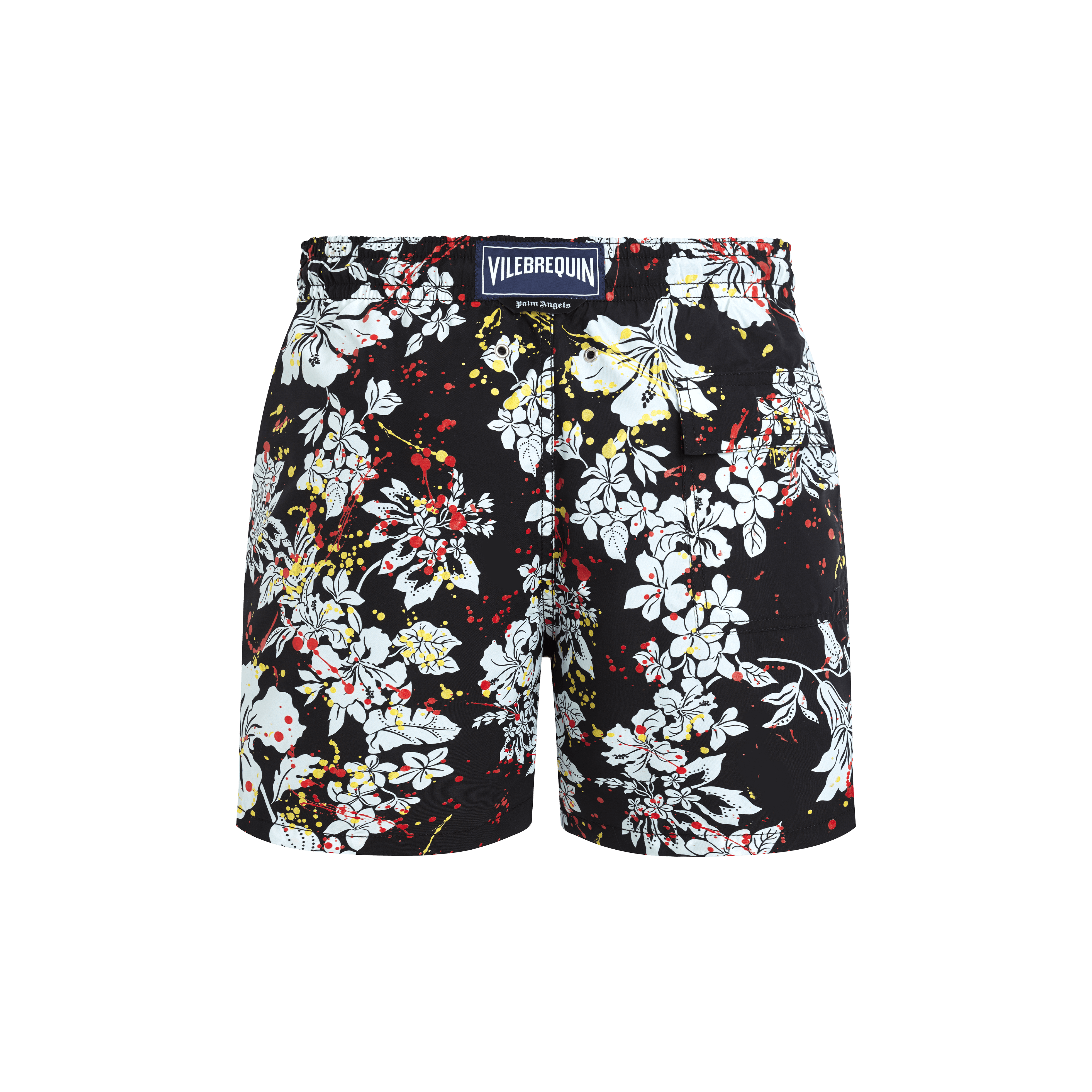 Men Swim Trunks Flower Splash - Vbq X Palm Angels - Swimming Trunk - Moorea - Black