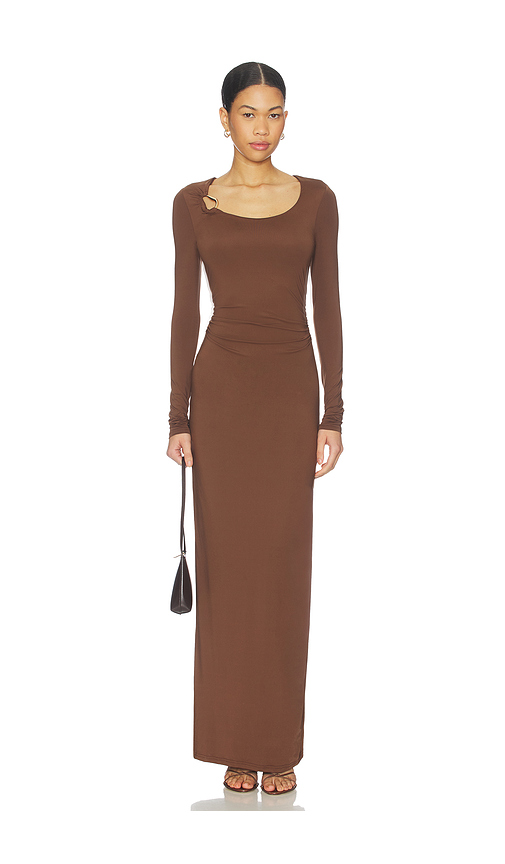 SNDYS Ashley Scoop Neck Maxi Dress in Black. S also in XXS, XS, M