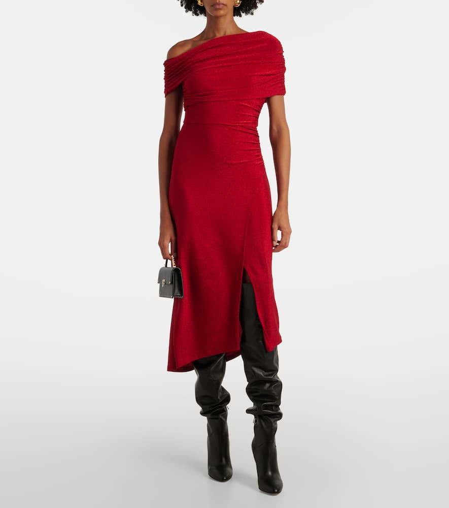 Diane von Furstenberg Agustin lamé midi dress