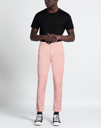 Man Jeans Pink Size 28 Cotton, Elastane