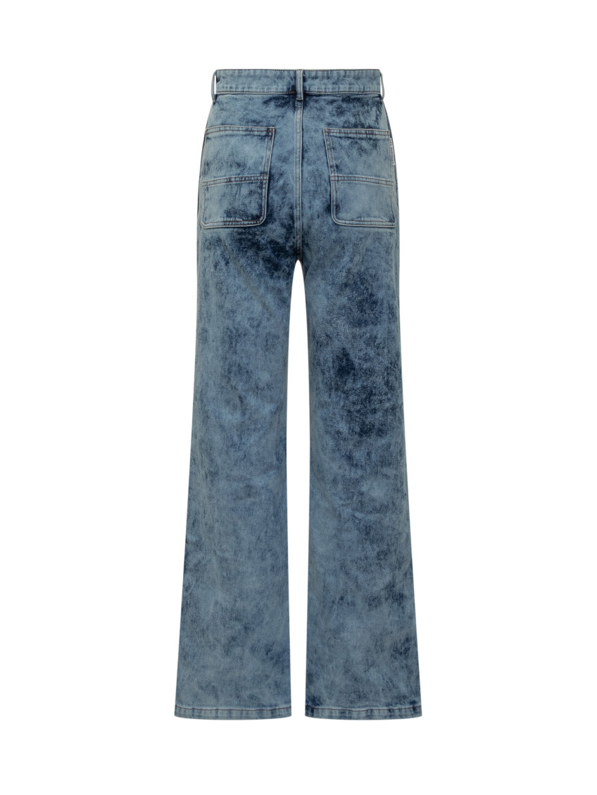 Blue Straight High Rise Jeans