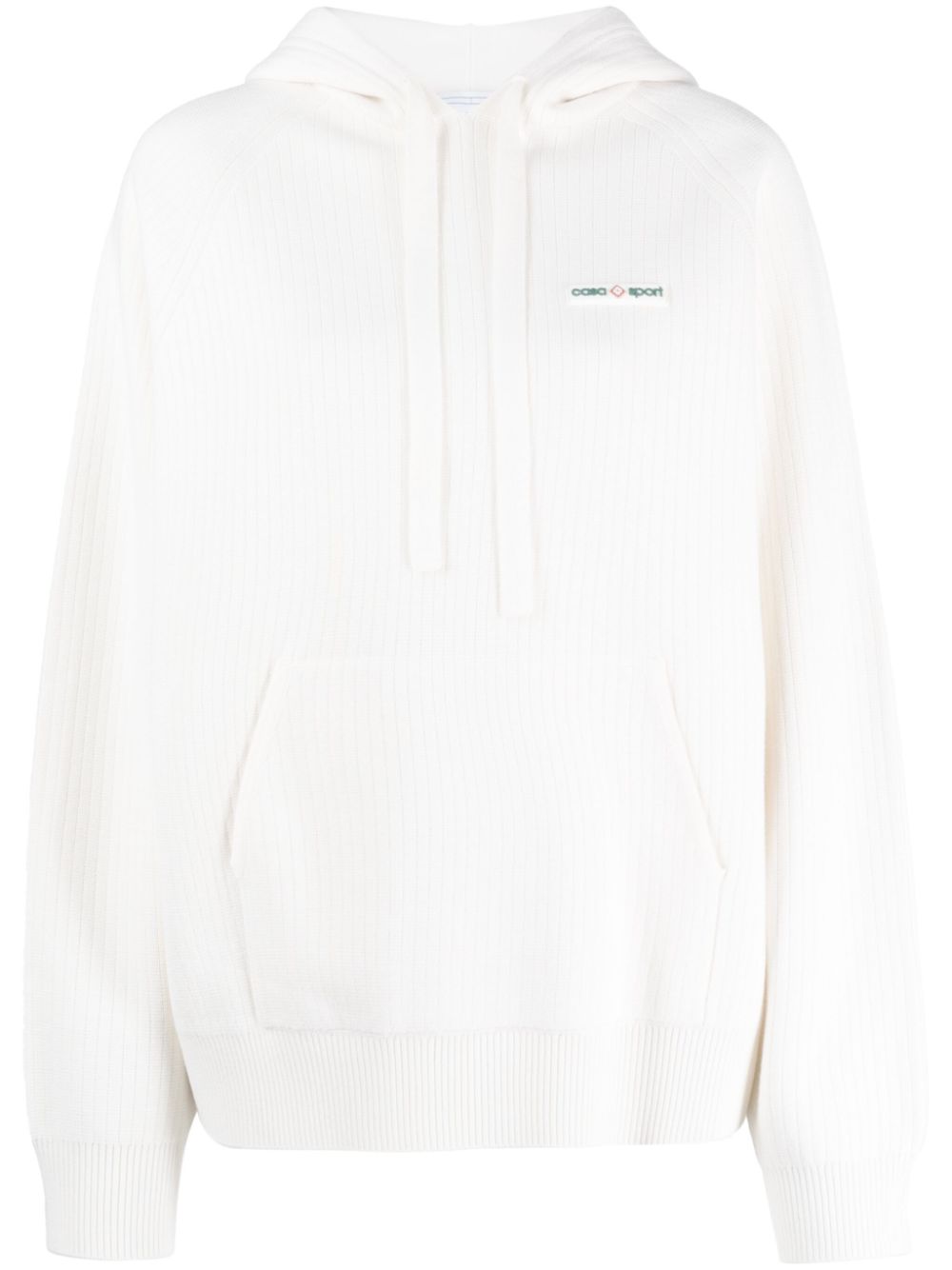 Casa Sport ribbed hoodie - Neutrals