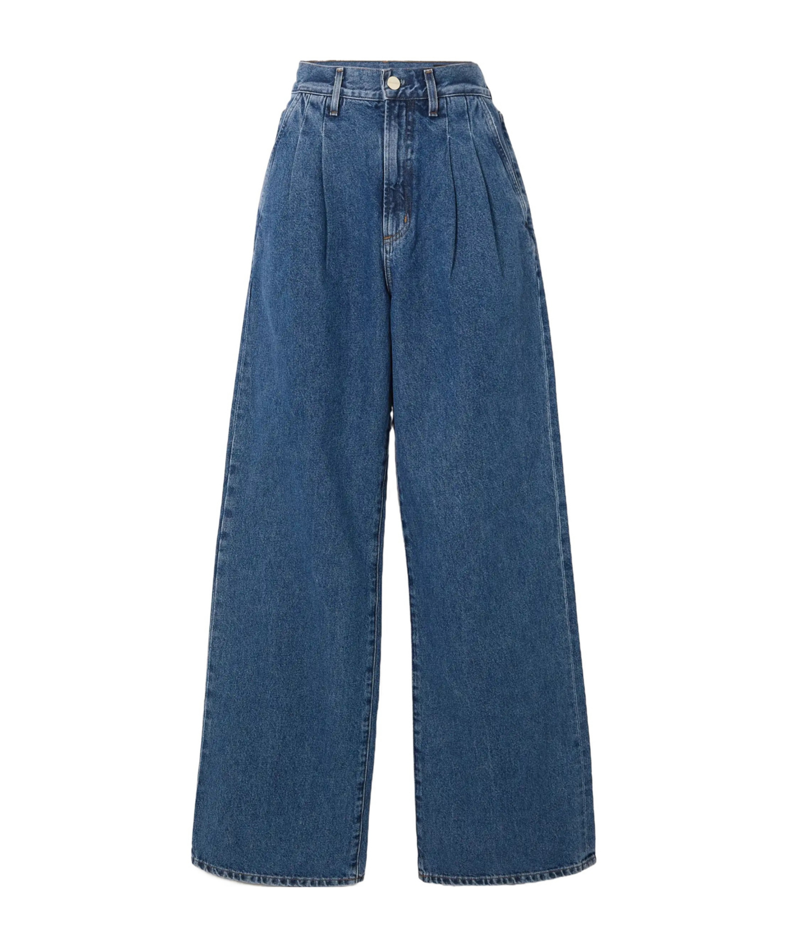 The Edgar pleated high-rise wide-leg jeans