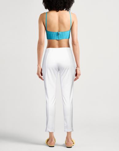 Caractère Woman Pants White Size 10 Viscose, Polyamide, Elastane
