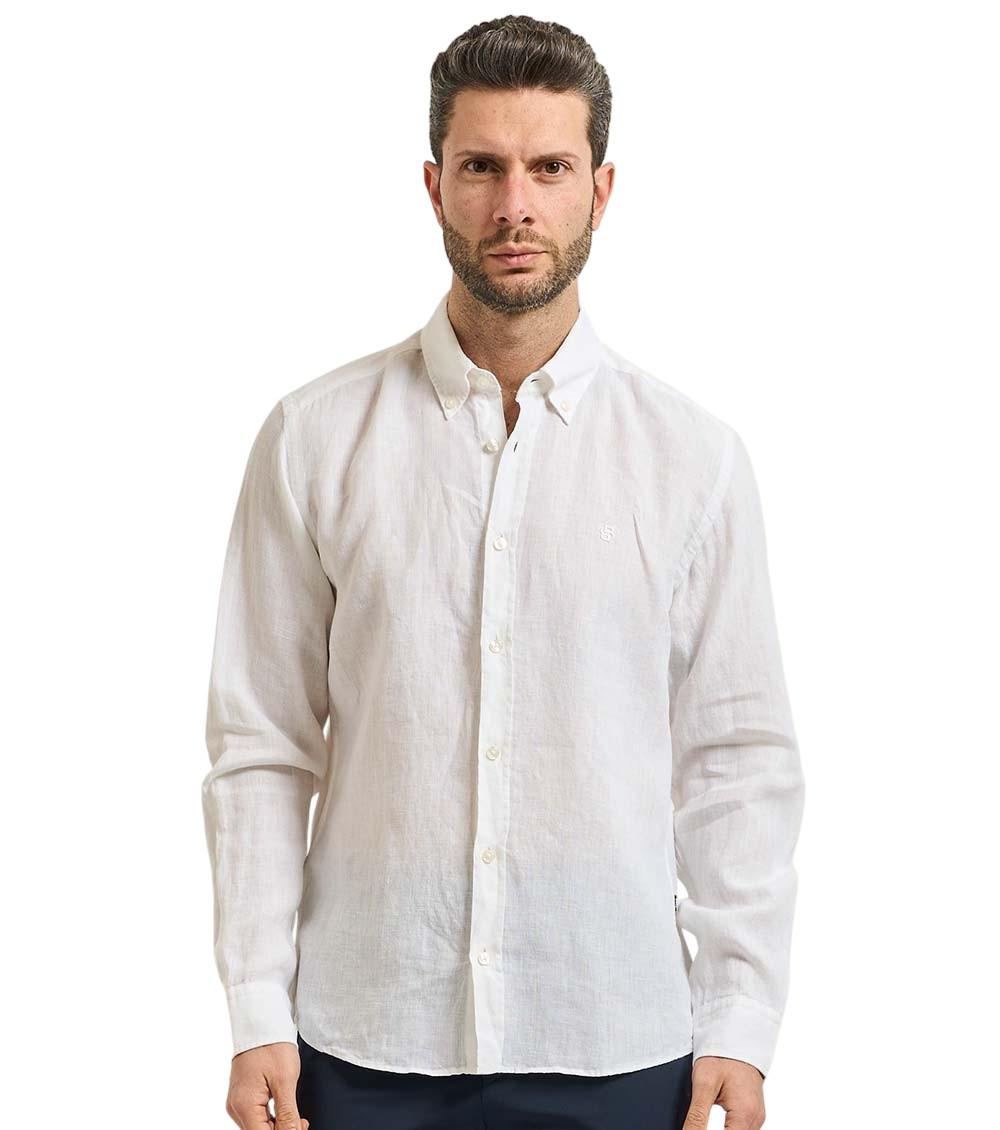 White Regular Solid Shirt