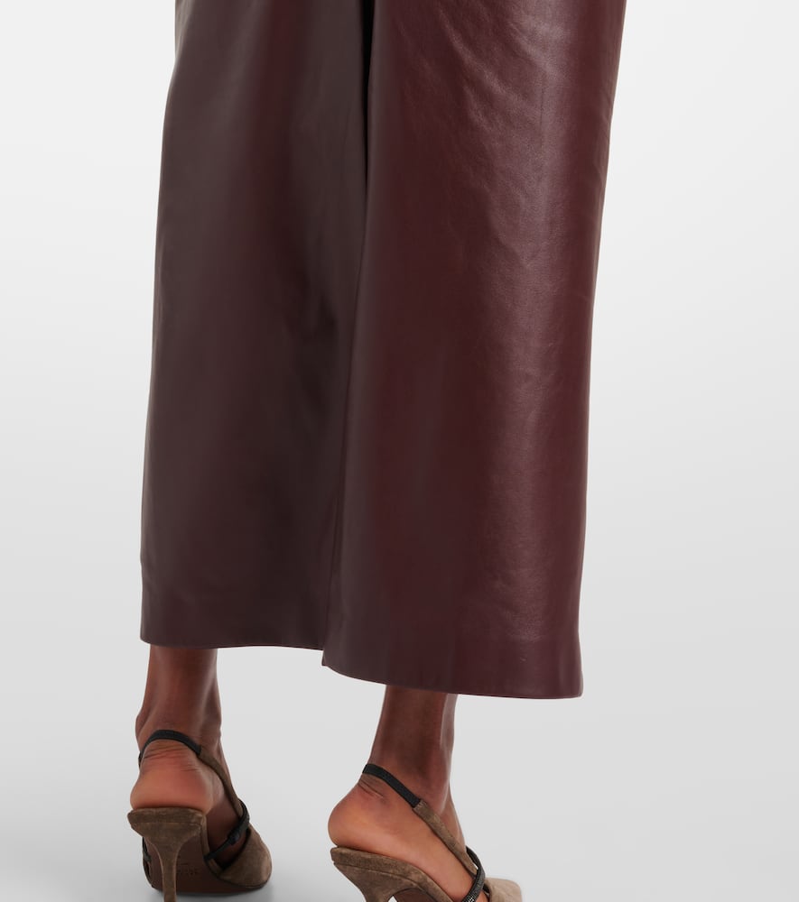 Leather maxi skirt