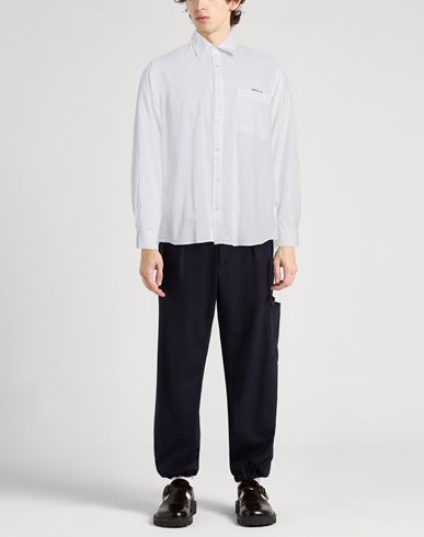 Man Shirt White Size L Cotton