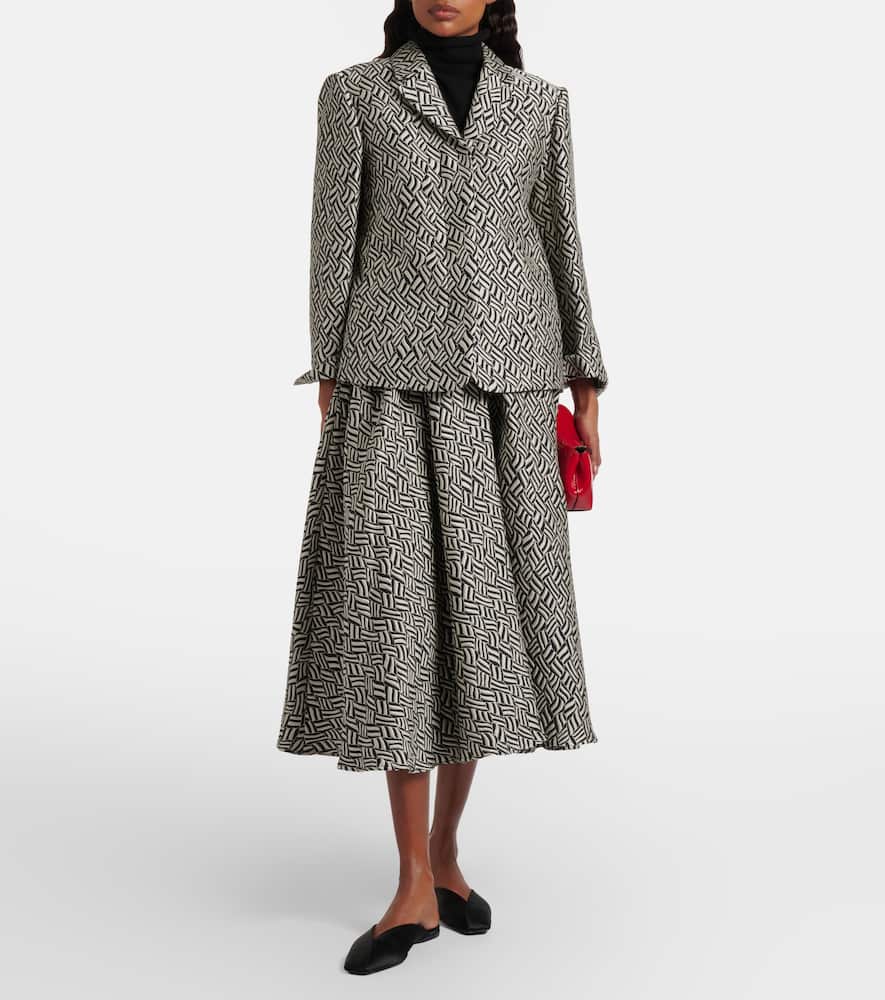 Lira cotton-blend jacquard blazer