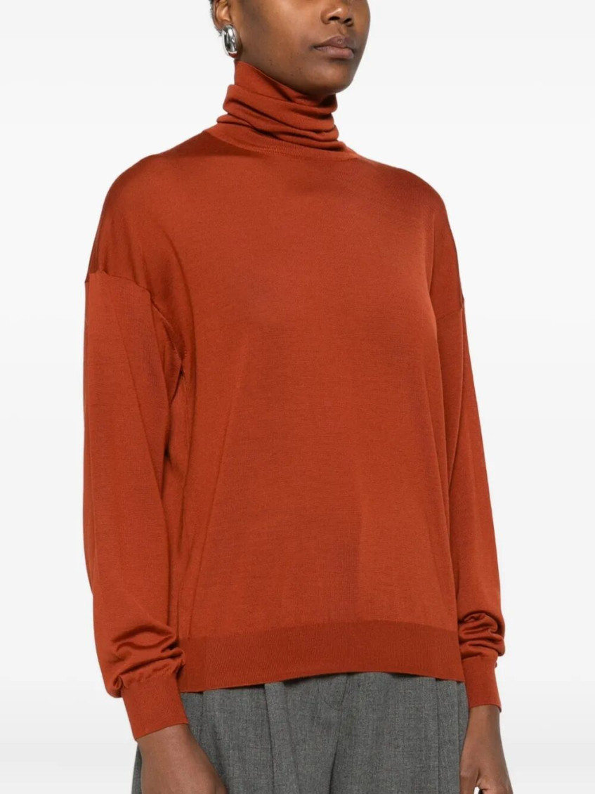 Roll-Neck Wool Sweater