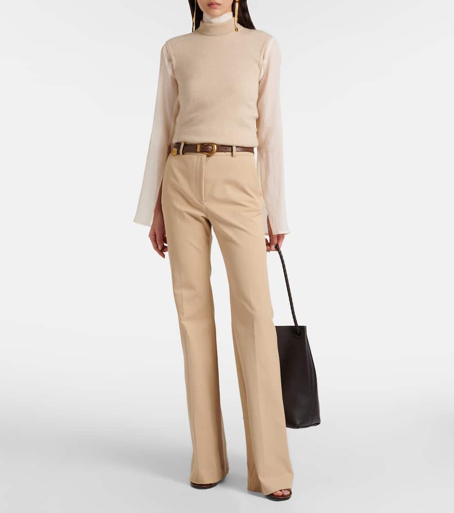 Tafira gabardine wide-leg pants