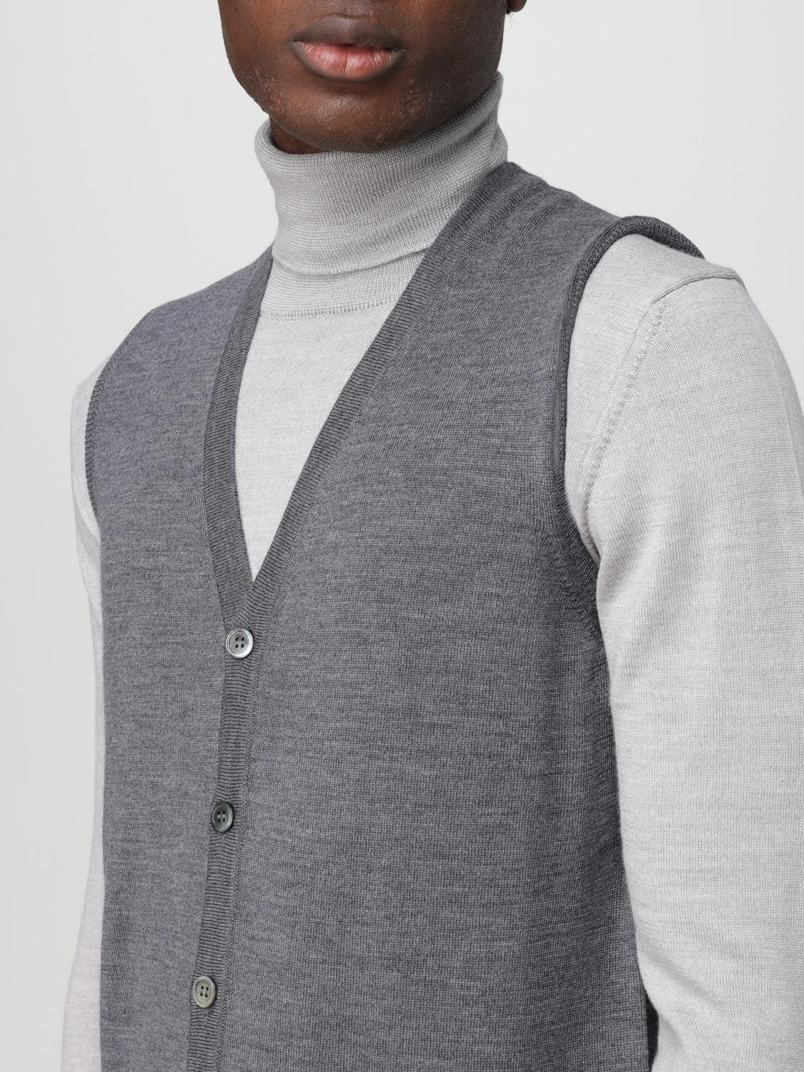 Suit Vest Men color Grey