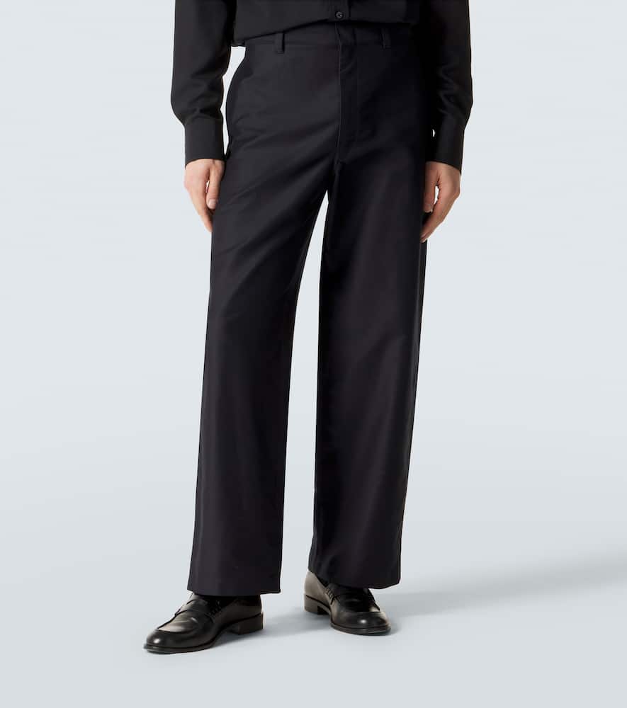 Cotton satin suit pants