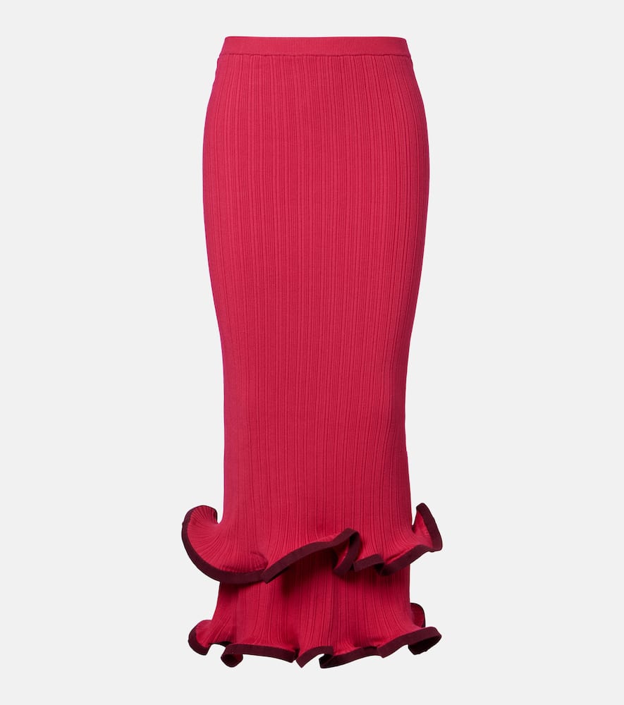 Millie ruffled midi skirt