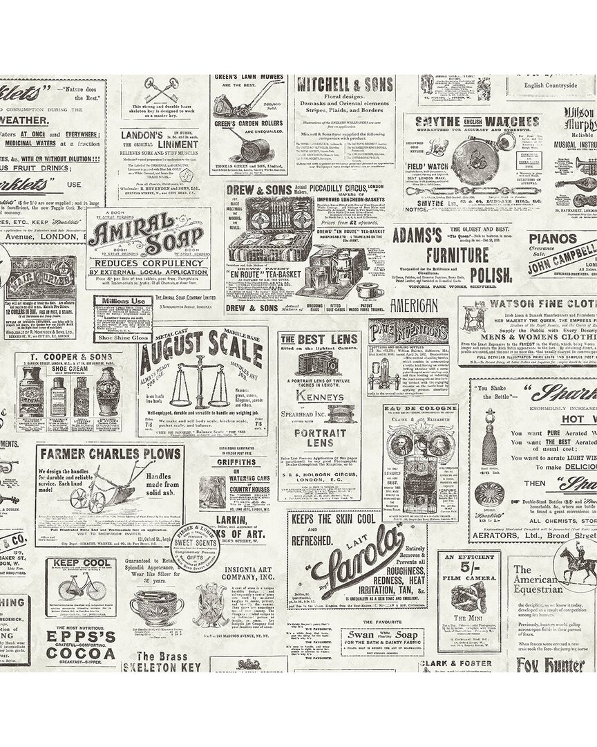 NuWallpaper Charcoal Published Peel & Stick Wallpaper