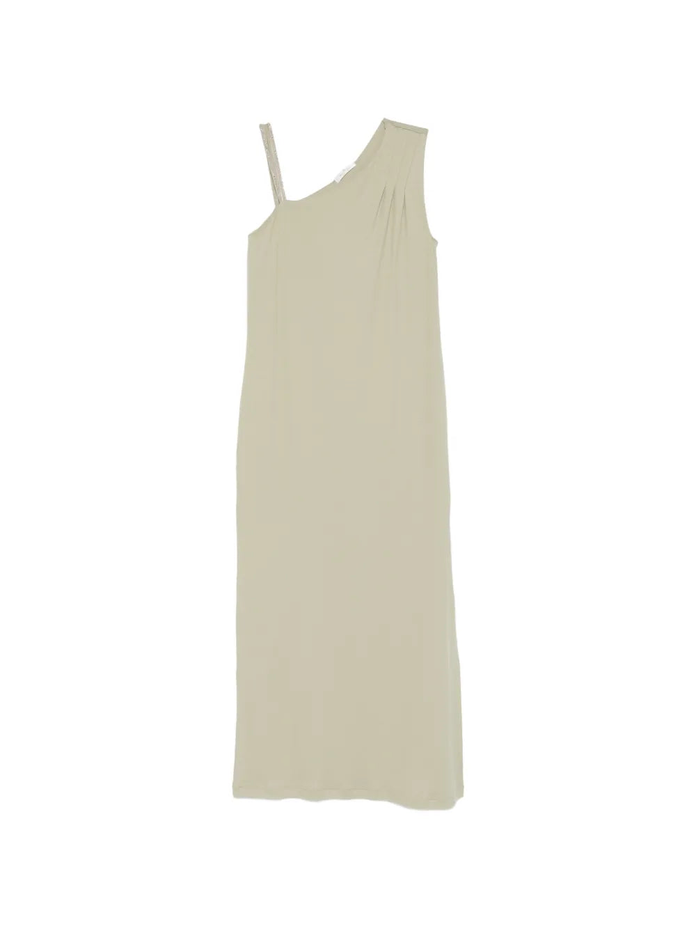 One-Shoulder Embellished Dress — Cream