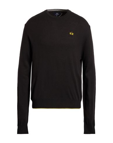 Man Sweater Black Size 3XL Acrylic, Cotton, Wool