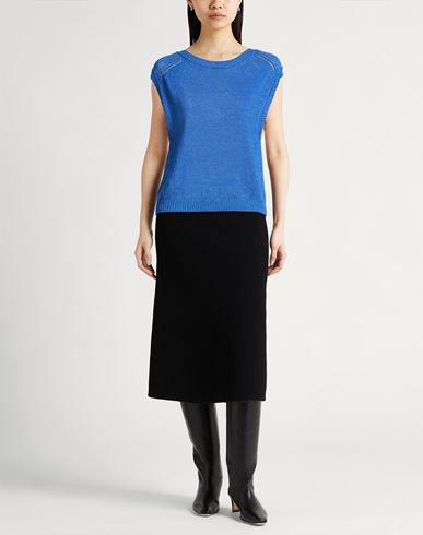 Collezione N_01 Woman Sweater Blue Size S Linen