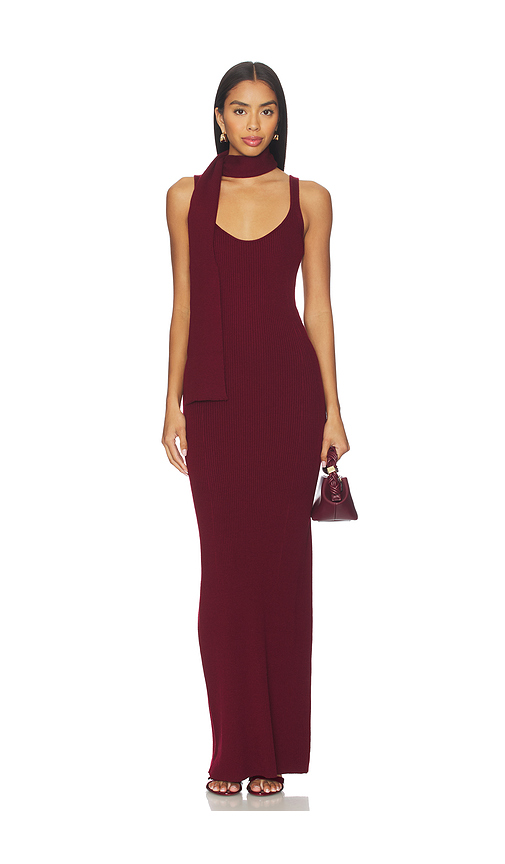 Lovers and Friends Aura Rib Maxi Dress in Windsor Wine. XS also in L, M, S