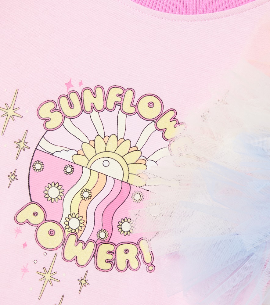Sunflower Power printed cotton T-shirt