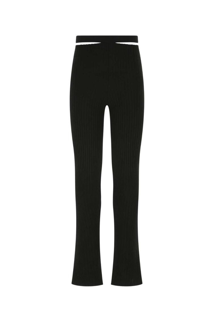 Black Stretch Viscose Blend Pant