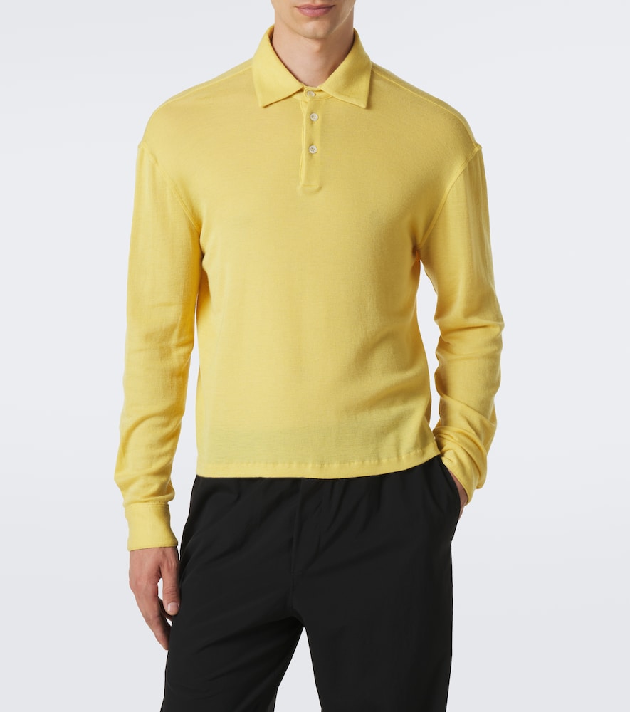 Reyes cashmere and silk polo sweater