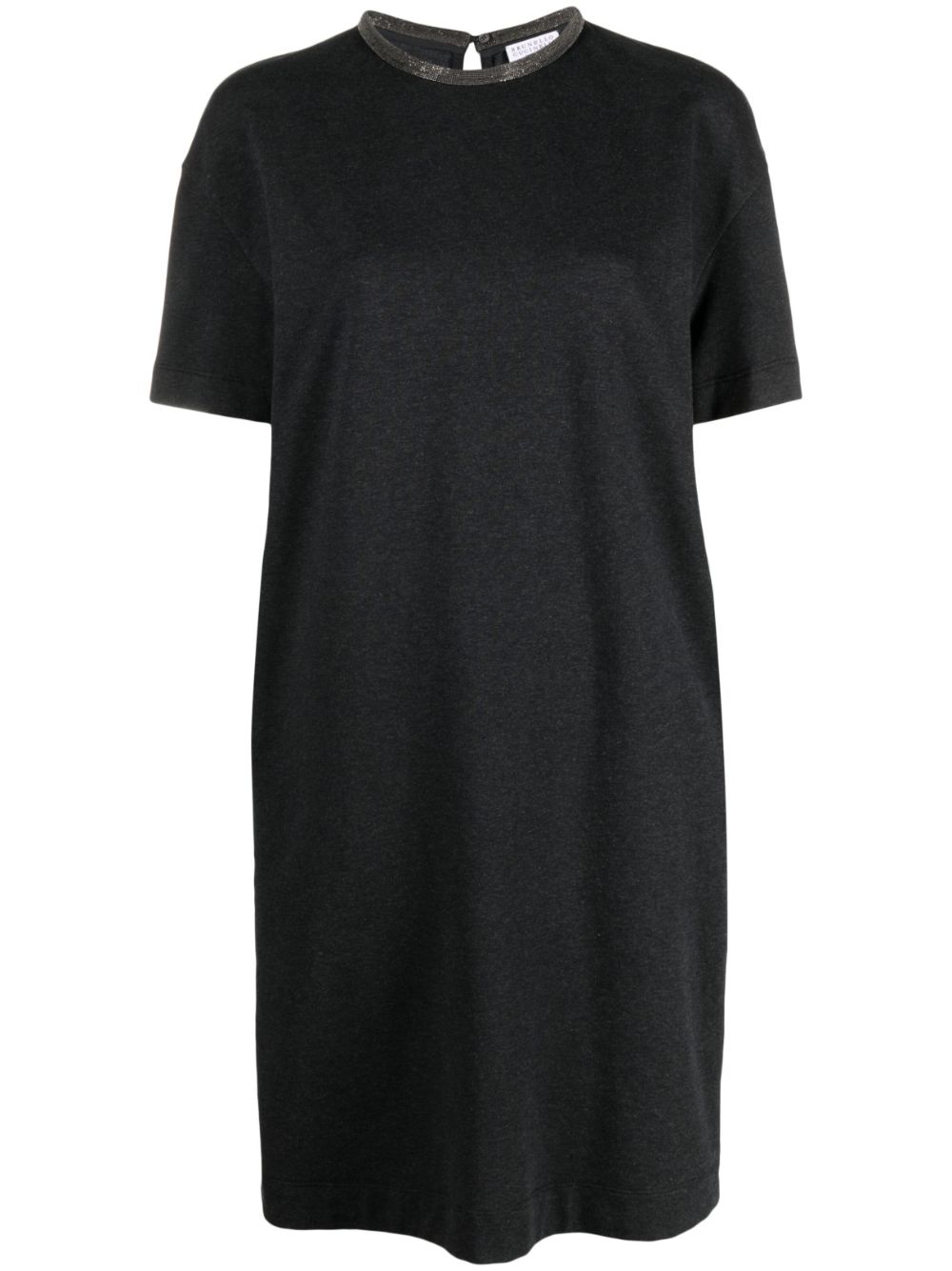 Monili bead-embellished T-shirt dress - BLACK